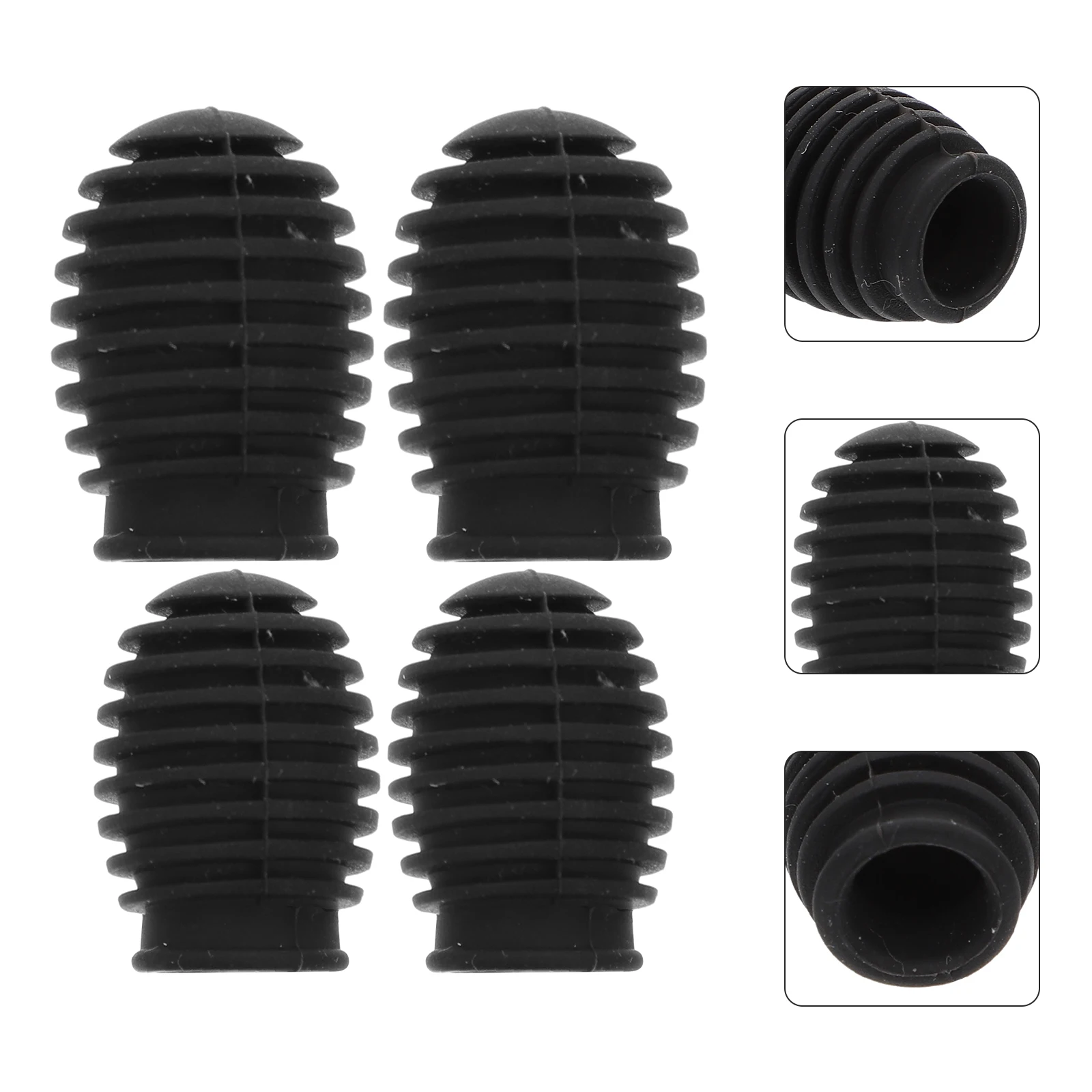 

1 set Silicone Drum Stick Protectors Mute Covers Caps Drumsticks Practice Accessories Snare Muffler Durable Elastic Light Easy