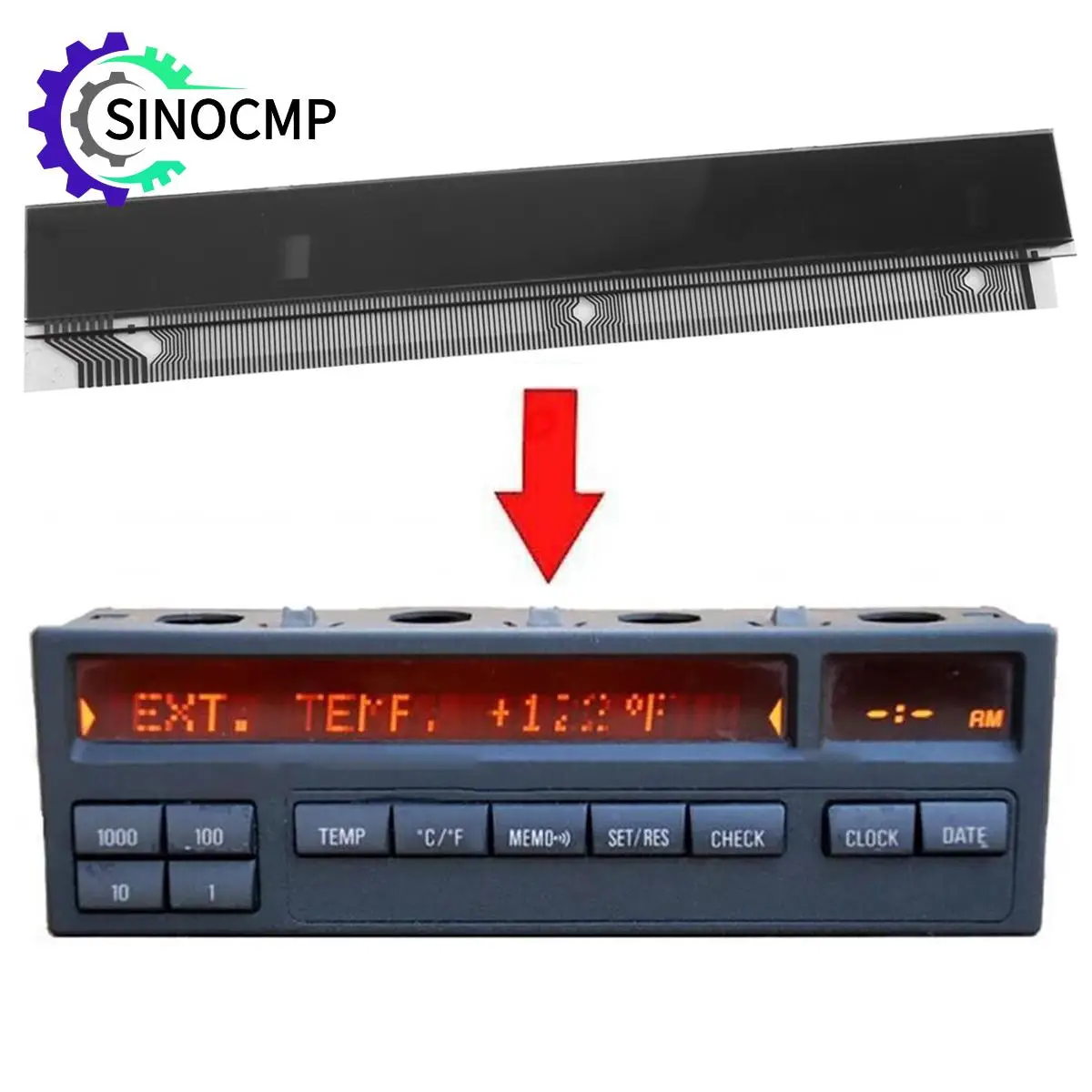 

11-Button Computer OBC LCD Display 62136913865 62138357666 for BMW E31 E36 3 8 Series M3 318 323 325 328 840 Instrument Cluster