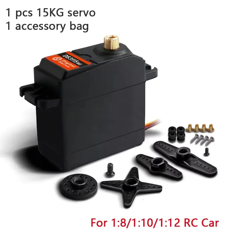 Dssservo-Digital Servo para Arduino, Metal Gear, 15kg, 180, 270 graus de rotação, DS3115, 1:8, 1:10, 1/12 RC Carros, Robô Brinquedos