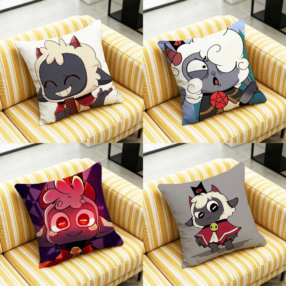 For Cult Of The Lamb Throw Pillow Cover Case Custom Decorative Pillowcase Accent Cushion Covers  DIY Gift