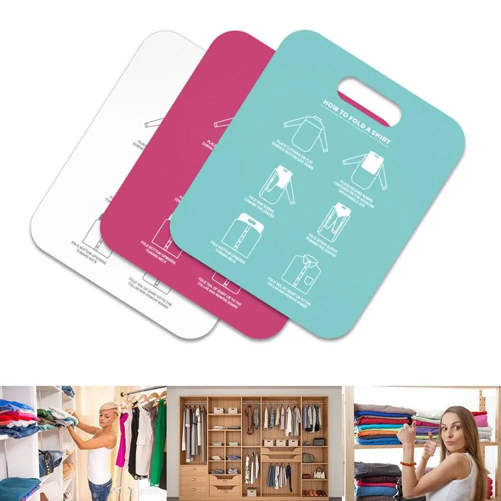 Household Cloth Folding Board Child/Adult Shirts Clothes Folder Closet Organizer Plastic Laundry Folders Folding Boards