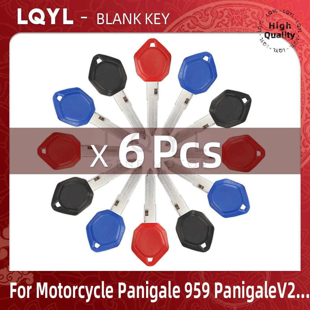 6Pcs Motorcycle Key Uncut Blank Replacement Keys For DUCATI Panigale 959 PanigaleV2 V2 Bayliss 2022