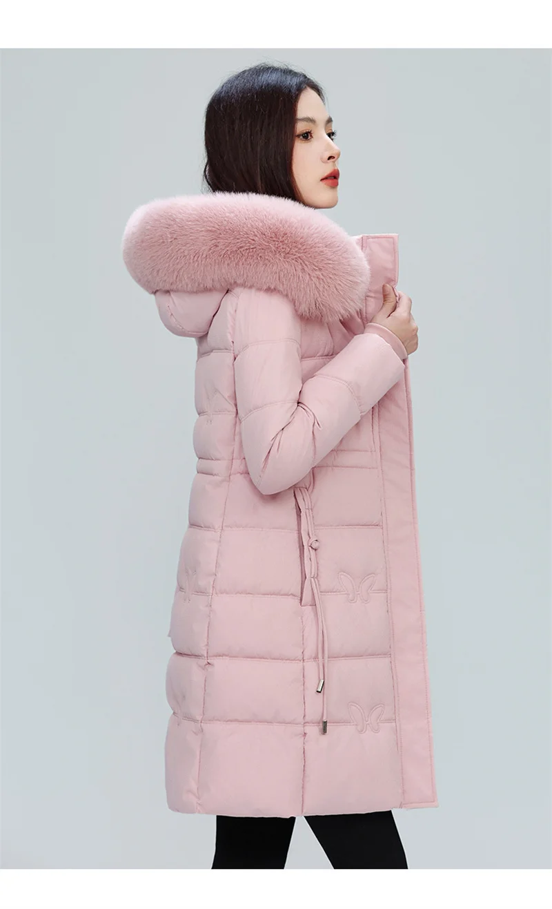 Women's Winter Parka Coat Hooded Korean Version Lady Down Cotton Jacket Warm Temperament Ladies Cotton Padded Outerwear
