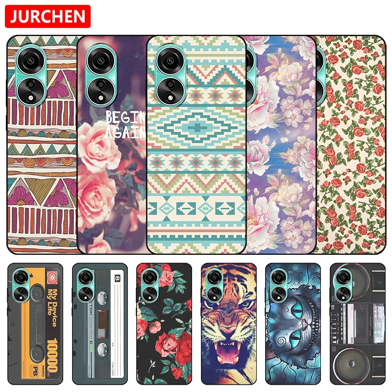 New Style Silicone Cases For OPPO A78 4G Custom Fashion Cat Dog Cartoon Pattern For OPPO A78 A 78 5G CPH2483 CPH2565 Matte Cover