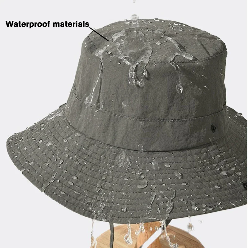2024 Waterproof Hiking Summer Sun hat Women UPF 50+ Bucket Hat Wide Brim Bonnie Hat Outdoor Fishing Fisherman Sun protection