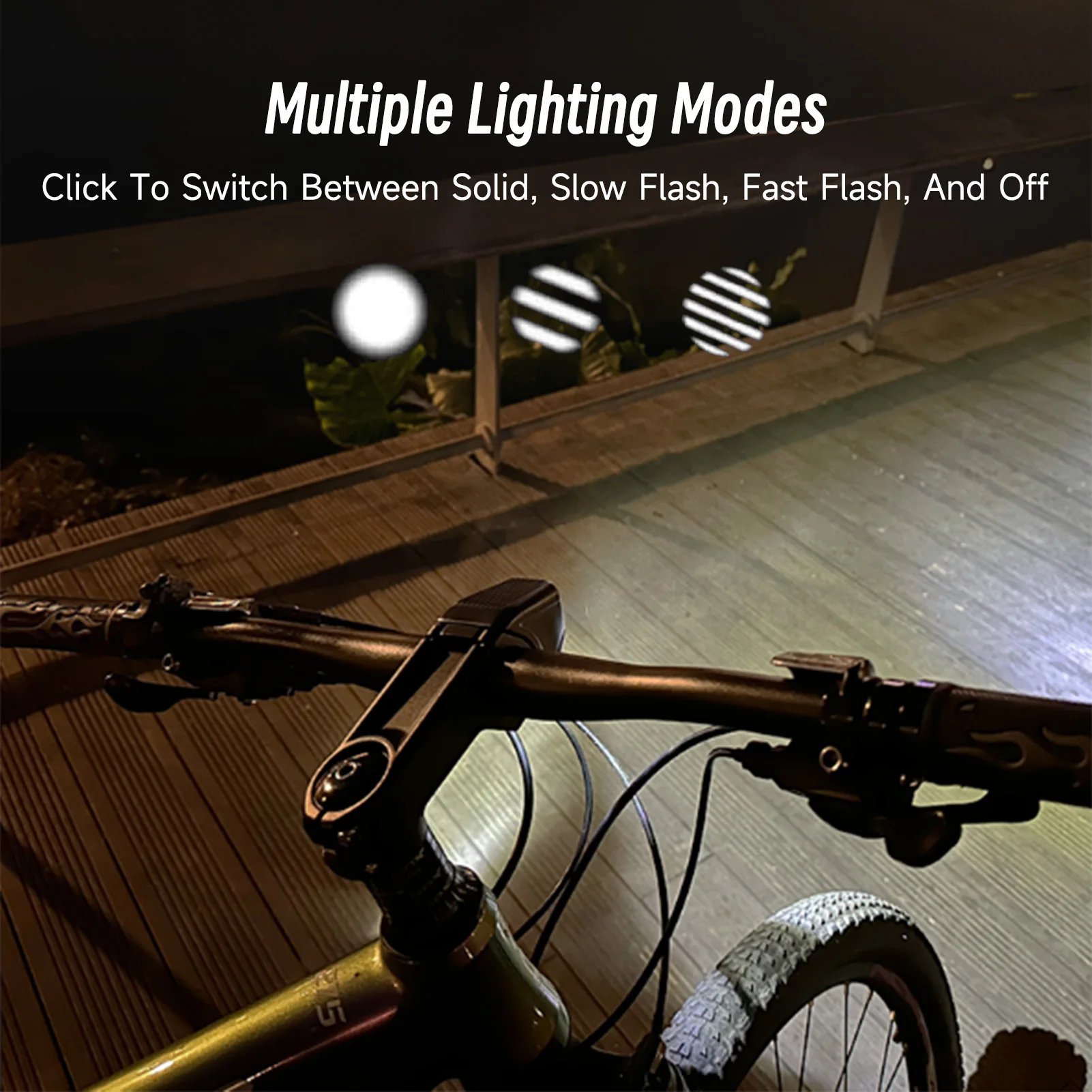 Faro LED recargable bicicleta IPX5 – Carga USB-C y desmontaje rápido - imagen 3