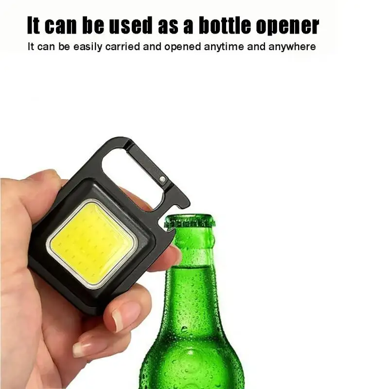 Multifunctional Mini Keychain Light COB Portable Type-c Charging Emergency High-brightness Camping Light