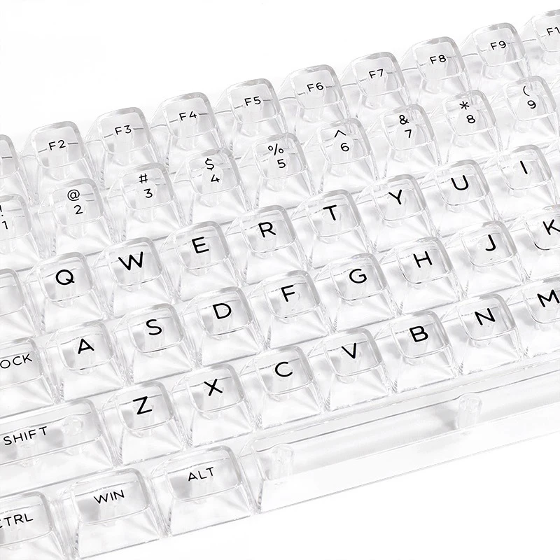 Imagem -04 - Transparente Teclado Backlit Keycaps Teclado Gaming Mecânica Layout Iso Rgb Perfil Faça Você Mesmo mx Switch