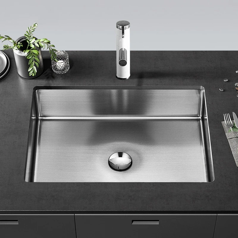 SUS304 Stainless Steel Rectangular Undermount Sink Embedded Wash Basin for Home Bar KTV Bathroom