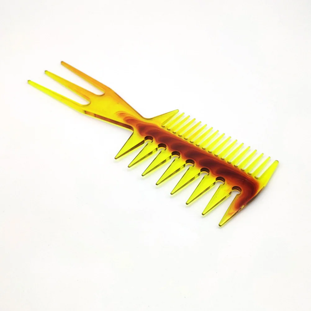 

2pcs Oil Hairstyle Comb Wide Tooth Hair Styling Tool For Men Slicked-Back Pomade Hair Salon Home Use Plastic Comb