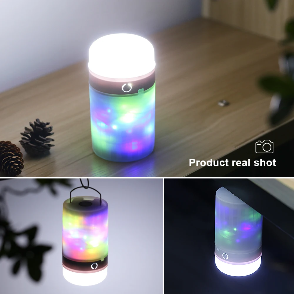 휴대용 LED 캠핑 램프 야간 조명 방수 충전식 텐트 램프 랜턴 비상 조명 야외 정원 장식 램프