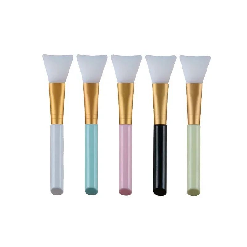 Strumento per il trucco del viso, Scrub per contorno naturale 3D, Cura professionale della pelle, Pennello per trucco, 5 colori, Pennello per gel di silice fango con maschera morbida da 1 pezzo