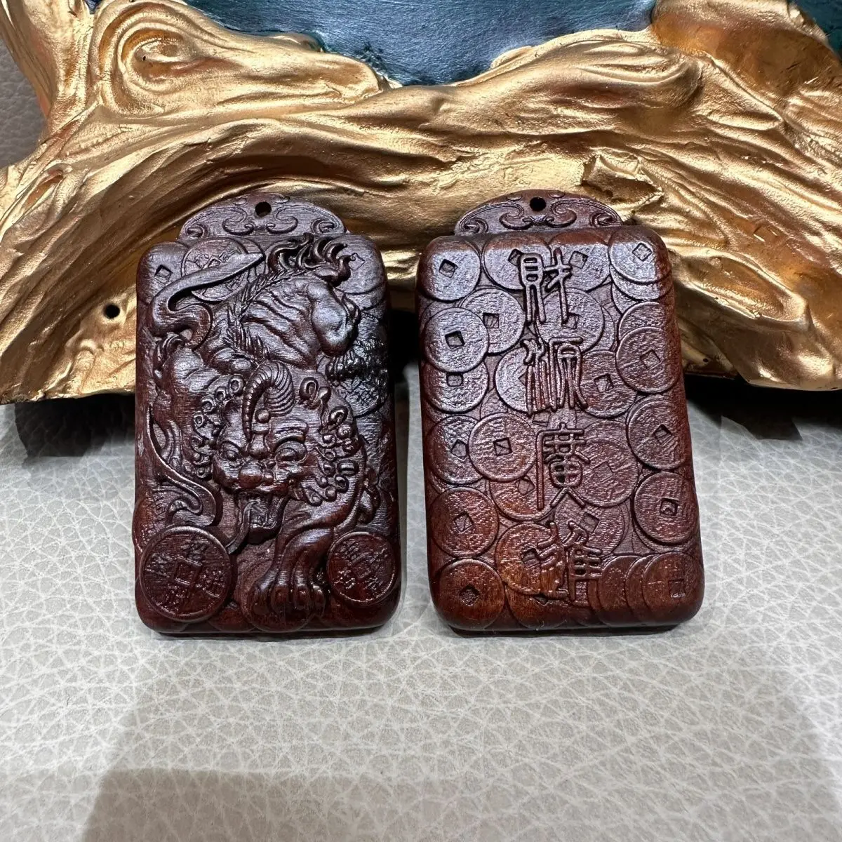 

Longhu Mountain Boutique Lightning Strike Jujube Wood Luck Pixiu Pendant Fine Carving Financial Sources Taoist Hanging Ornaments