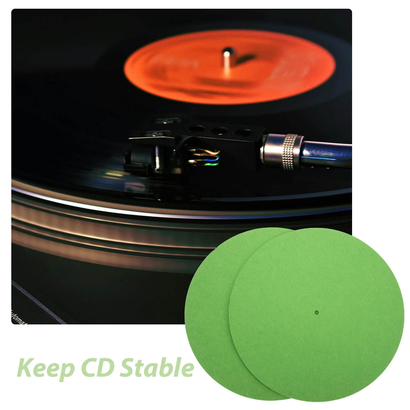 

2pcs Mat Felt Turntable Record Pad Platter Vinyl Player Cushion Turntable Accessories Anti Slip DJ Accessories