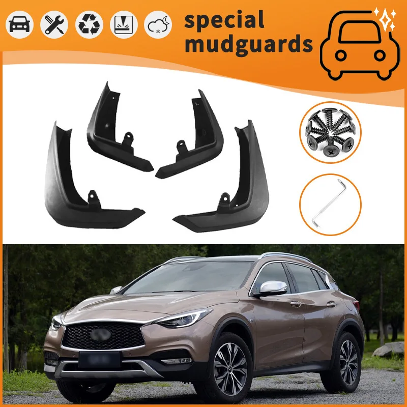 

For 04-24 Infiniti QX30 50 60 70 JX35 FX35 EX2535 Mudguards Fender Mudflaps Front Rear Flares Splash Guards Cover Car Accessorie