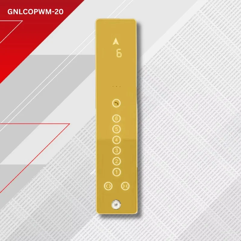 Elevator Glass COP | Wall Mounted COP with 4.3 LCD | Solid Color Tempered Glass Elevator COP