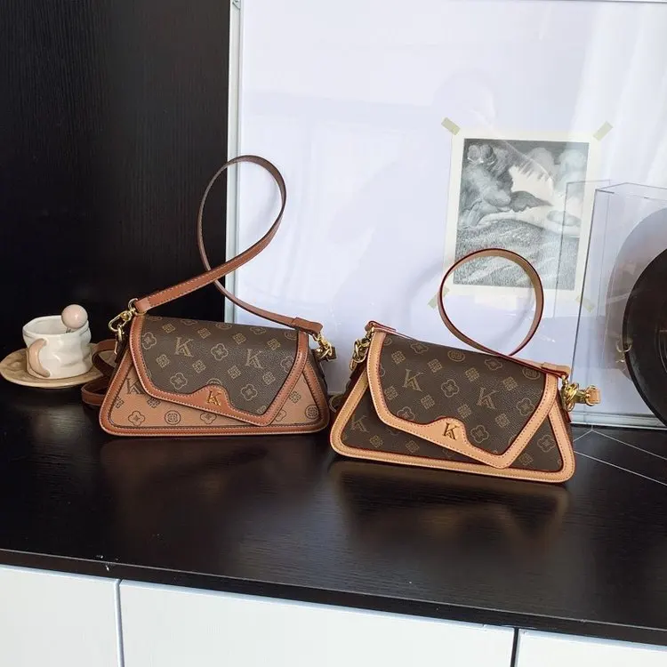 

2026 Vintage Print Underarm Bag, Unique Luxury Adjustable Shoulder Bag, Small Square Crossbody Purse for Women Handbags