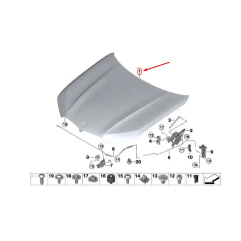 

Лидер продаж на заводе 41007492375 алюминиевый капот двигателя для s X5 G05 2019-2022