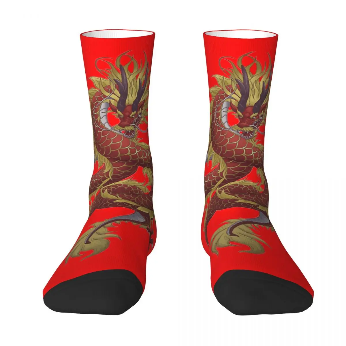 Chinesische Drachen Unisex Socken Hip Hop 3D-Druck glückliche Socken Street Style verrückte Socke