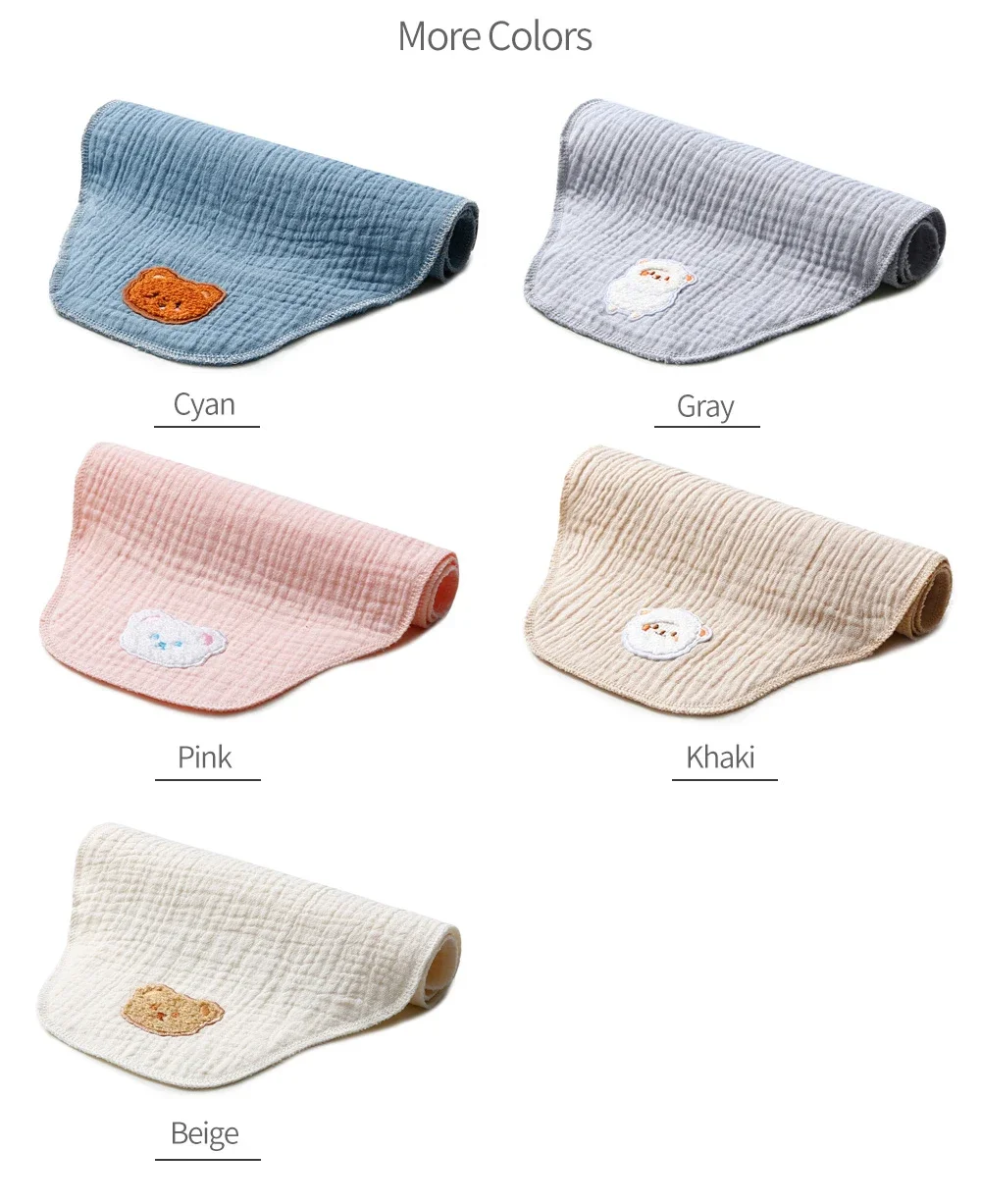 4 Layers Baby Sweat Towel Gauze Wipe Sweat Back Cotton Baby Stuff Kids Security Perspiration Absorption Infant Wash Cloth