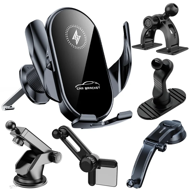 

Беспроводное автомобильное зарядное устройство-держатель 15 Вт с управлением одной рукой для Samsung S26 S25, iPhone 17 16 15 14 13 12 11 Pro Max