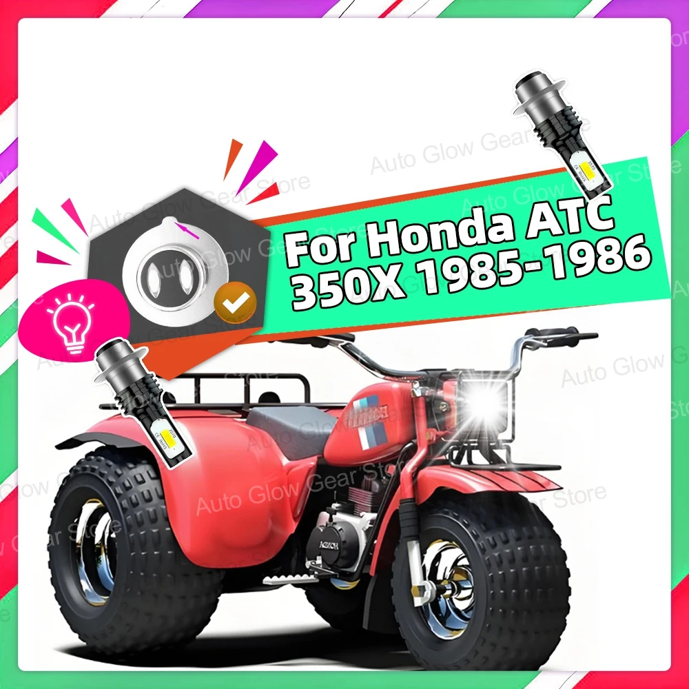 

2x H6 6000K светодиодные фары 90 Вт 18000LM Plug & Play для Honda ATC 350X 1985 1986 дальний ближний свет лампы для фар