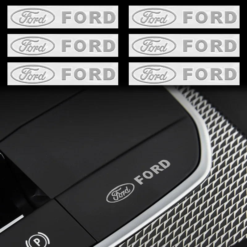 

3D Metal Emblem Sticker Car Interior Decoration Decals Accessories For Ford Focus 3 4 MK3 Kuga Escape Mustang Fiesta Ranger Esco