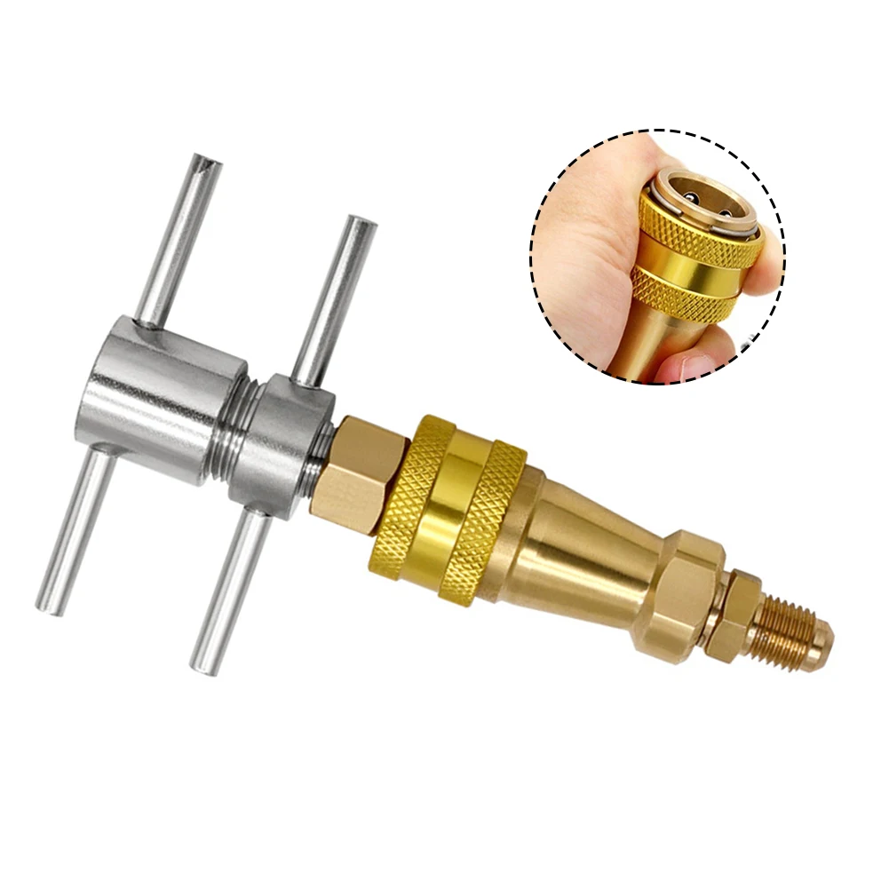 Rondella 1/4 pollici frigorifero accoppiamento rapido rondella in ottone spina a connessione rapida frigorifero riempimento fluoro strumenti a connessione rapida