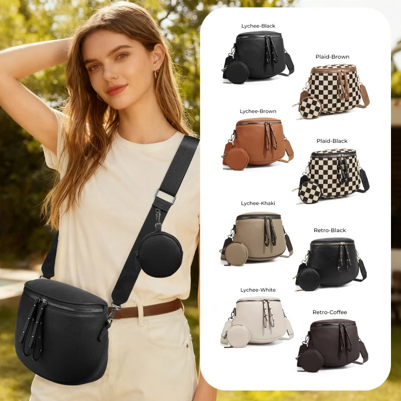 Large Capacity Women's Crossbody Bag Waist Bag Shoulder Shell Bag New Fashion Accessory for Ladies