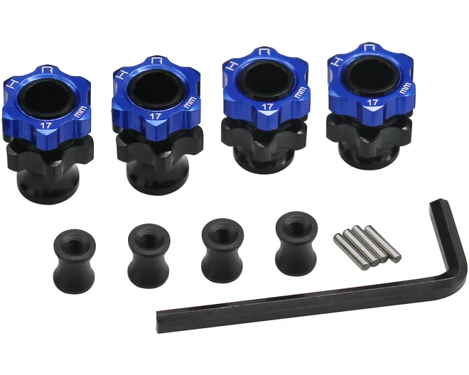 Hot Racing HRATE117FL Aluminum 17mm Hex Wheel Hub Adapters (Front +3mm) for 1/10 Traxxas 2WD Slash/Rustler/Stampede
