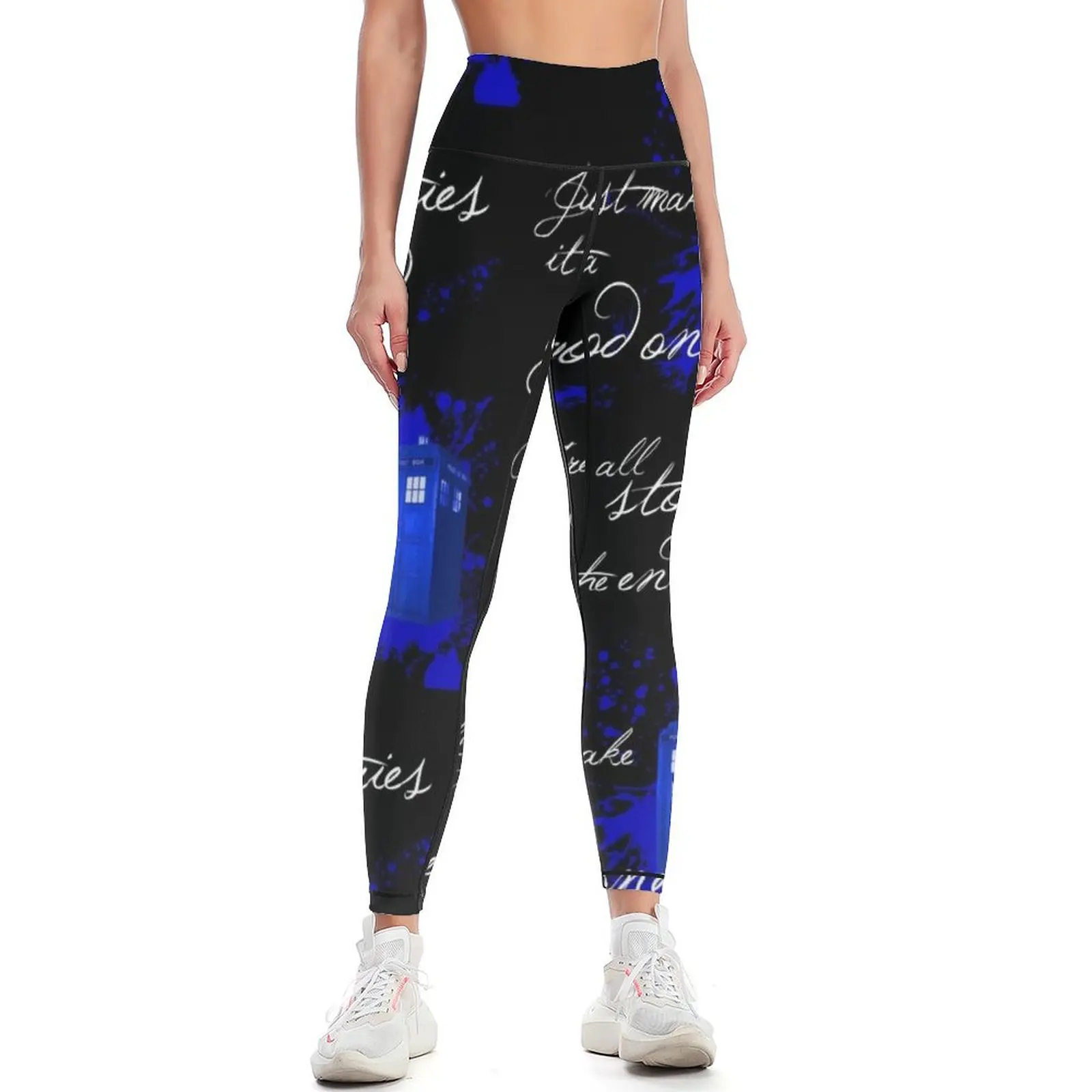 

We're All Stories in the End (black) Leggings sporty woman gym Tight fitting woman Womens Leggings