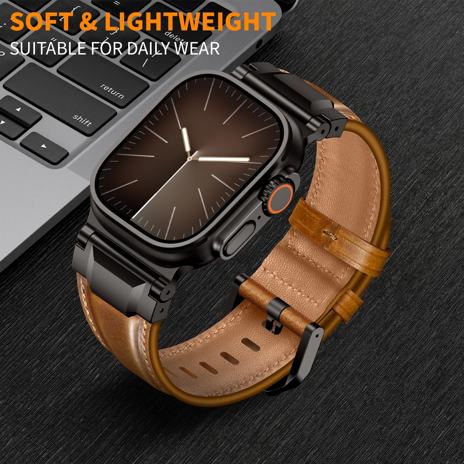 Correa de cuero genuino para A - Smartwatch Slim Watches For Men reseña y precio