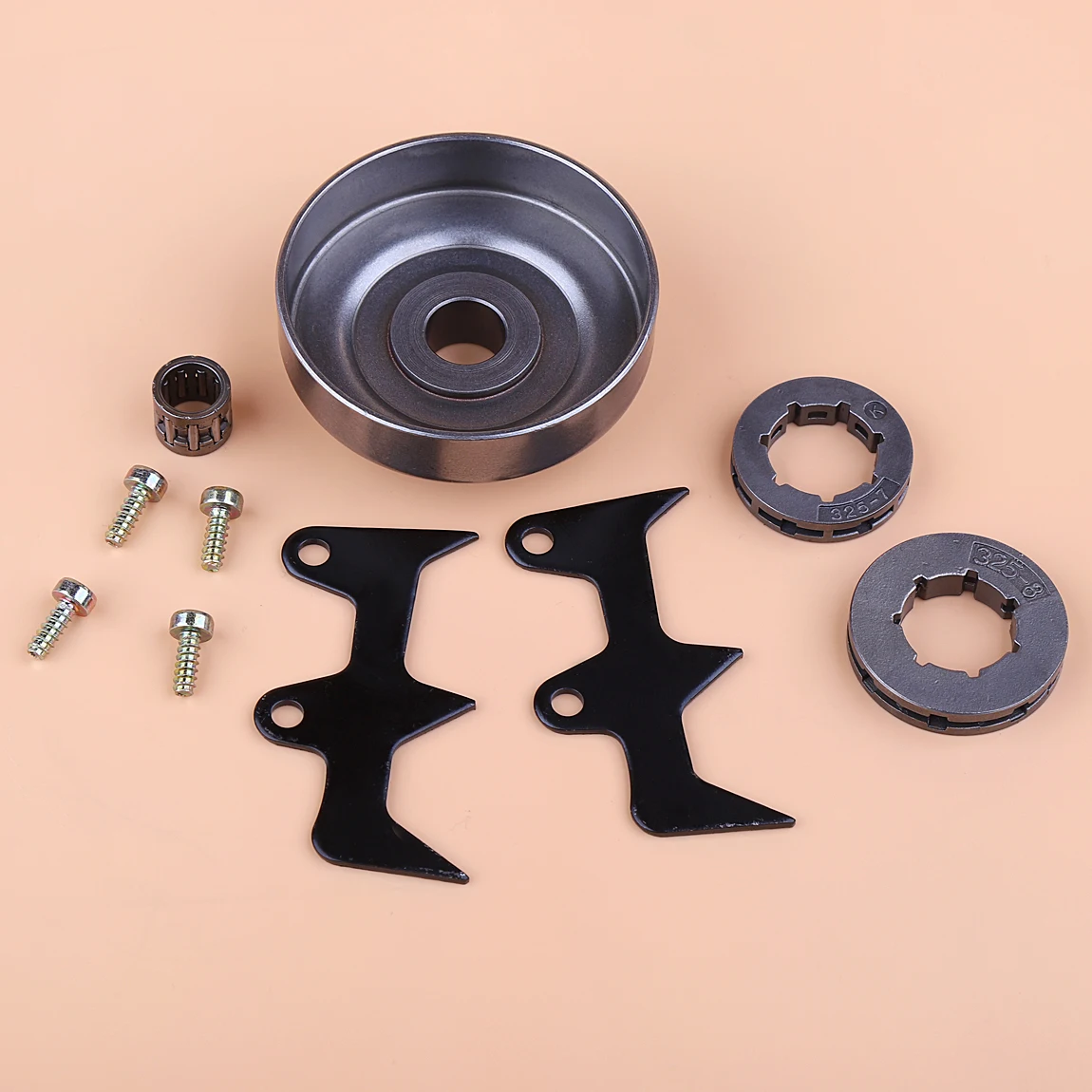 . 325 "roda dentada kit de aro do cilindro da embreagem para husqvarna 235 235e 240 240e 130 136 137 141 142 motosserra felling cão amortecedor pico rolamento