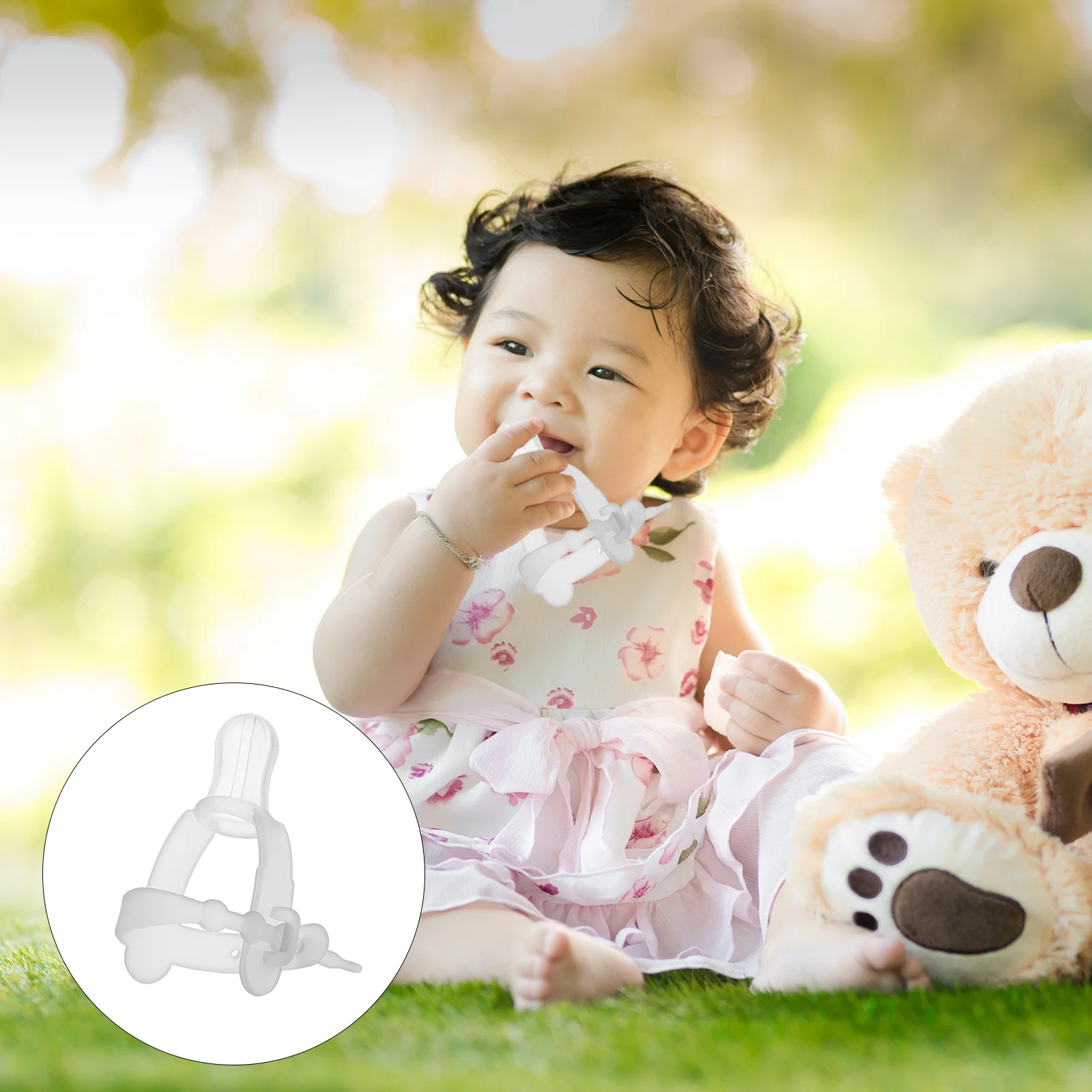 

Baby Teething Silicone Chew For Infants Natural Teethers Relief Thumb Sucking Prevention Soothing Gum Massage Freezable