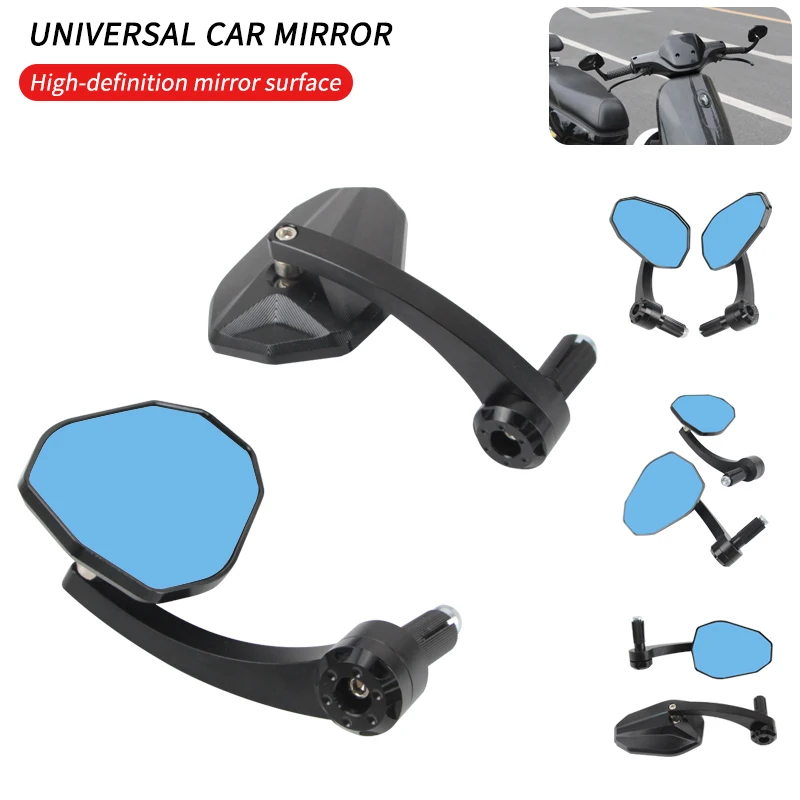 

Motorcycle Handle Mirrors Mopeds Rearview Side Mirrors For Ducati Honda Yamaha Rear View Mirrors Aluminum 1 Pair Universal