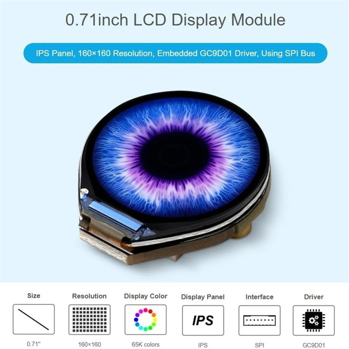 Lepsza jakość ESP32 C3 okrągła płytka rozwojowa LCD elektroniczne oko 0.71 Cal wyświetlacz ekran zegarka GC9A01 160x160