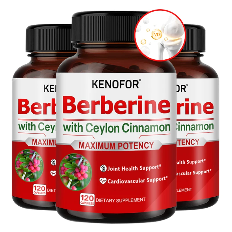 Berberine Hydrochloride Supplement - Regulates Flora, Supports Immune Function, Promotes Digestion, Antioxidant and Anti-aging