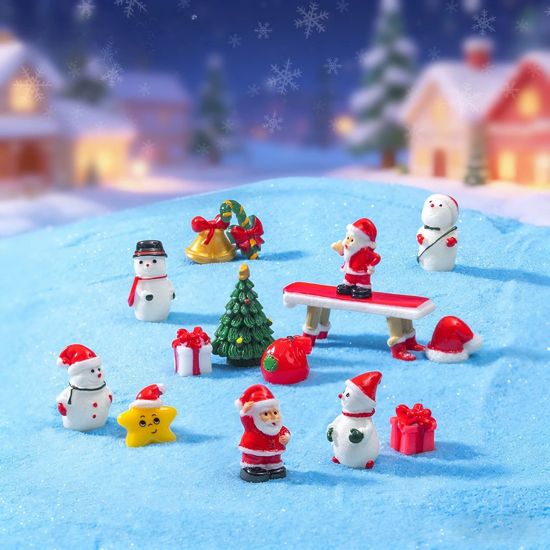 Christmas ornaments small decorative items  resin crafts creative gifts  Santa Claus  snowman home decor holiday novelties