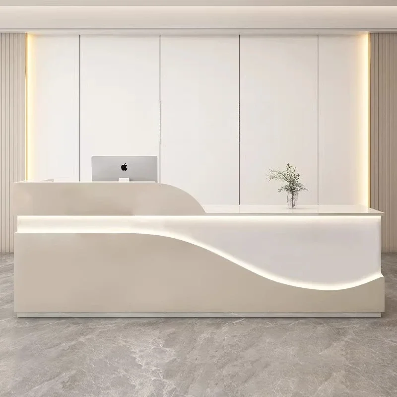 Modern Beauty Salon Reception Desk Counter Hairdressing Reception Desk Business Beauty Salon Bancone Per Negozio Furniture