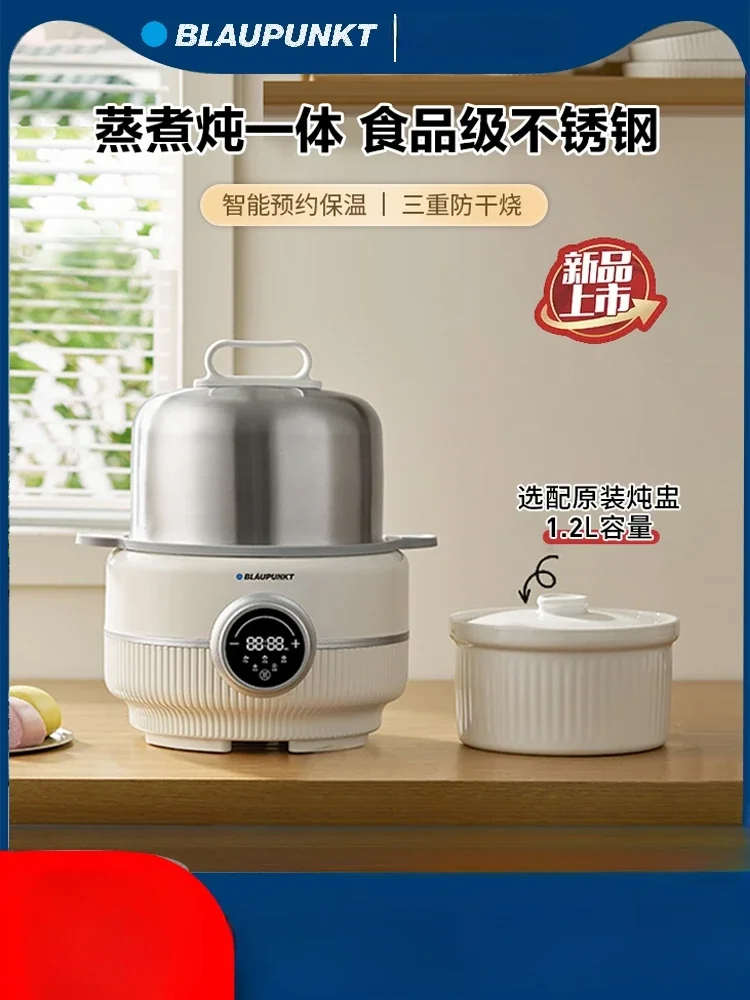 220V Stainless Steel Electric Food Steamer with Multiple Functions for Cooking and Stewing