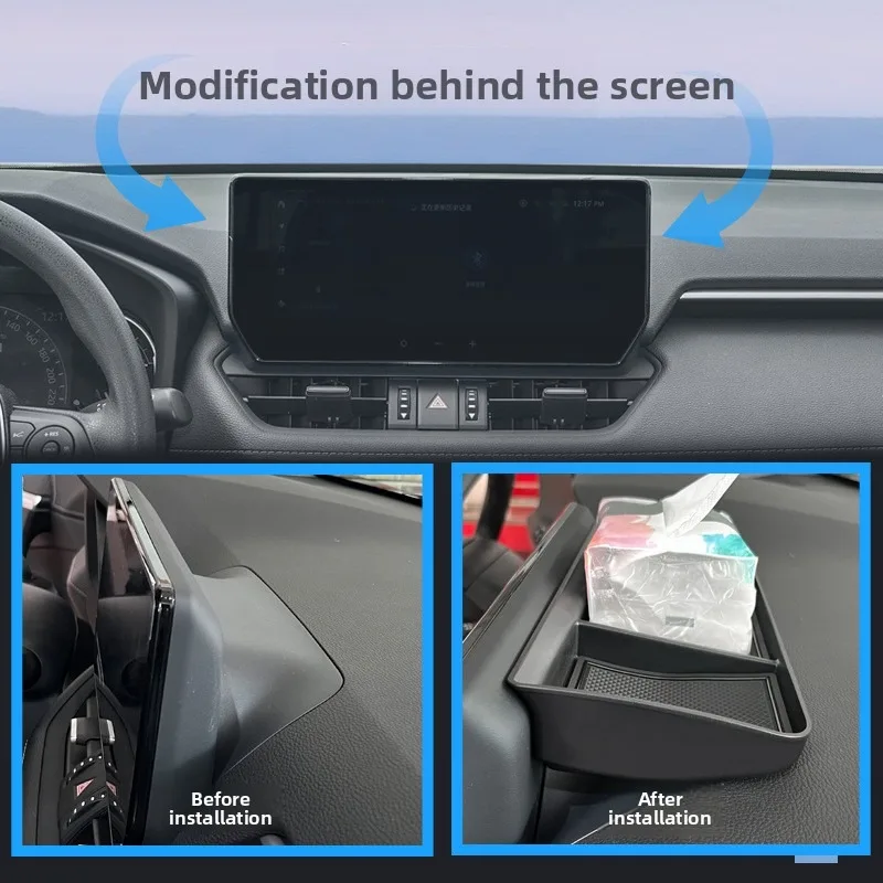 لتويوتا RAV4 XA50 2019 ~ 2025 RAV 4 الهجين لوحة سيارة درج منظم مسند الذراع صندوق تخزين أشتات الطبقات جيب الملحقات