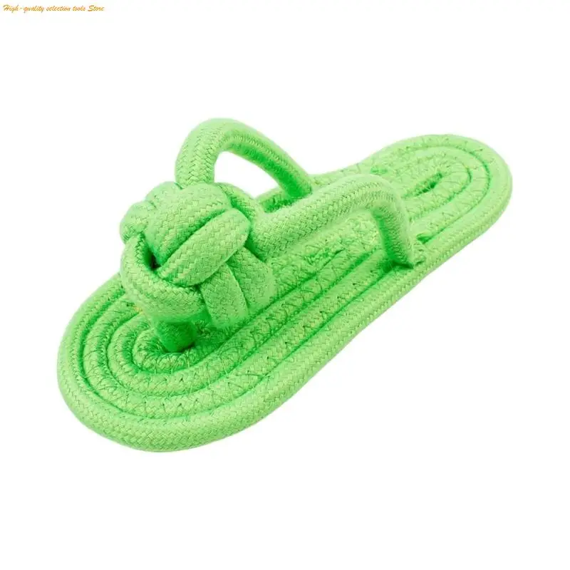203F Easy to Clean Handwoven Pet Toy Slipper for Dog Chew Durable Promotes Teeth Hygiene Reduces Destructive Behavior