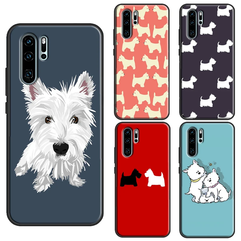 West Highland Terrier Westie TPU Case For Huawei P40 Lite P10 P20 P30 Pro P Smart 2019 Z Mate 30 Pro 10 20 Lite