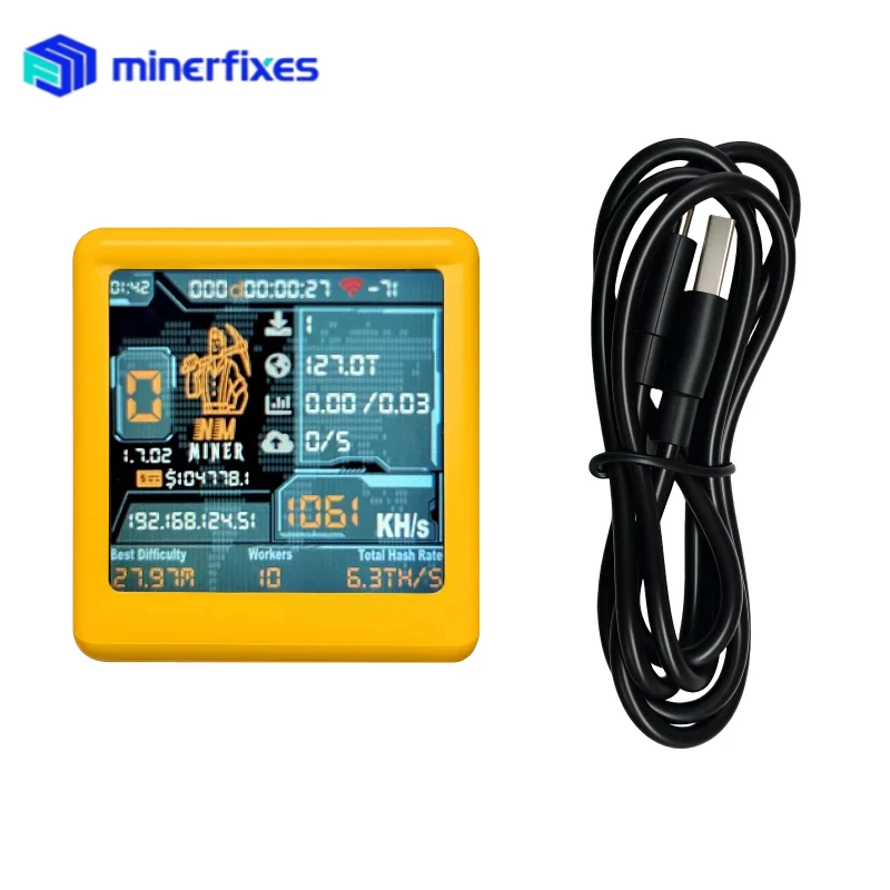 NEW NMminer Smart TV 1050KH/s Nerdminer V2  BTC solo mining crypto Lottery Miner silent Desktop Clock Miner bitcoin lottery mine