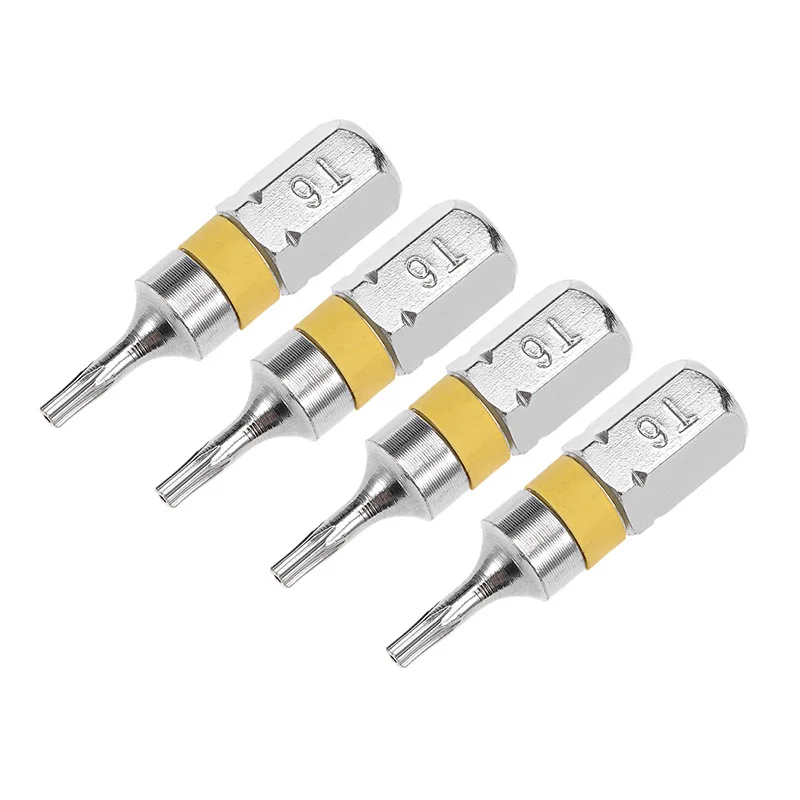 4pcs Torx Screwdriver Bit Set S2 Steel 1/4\