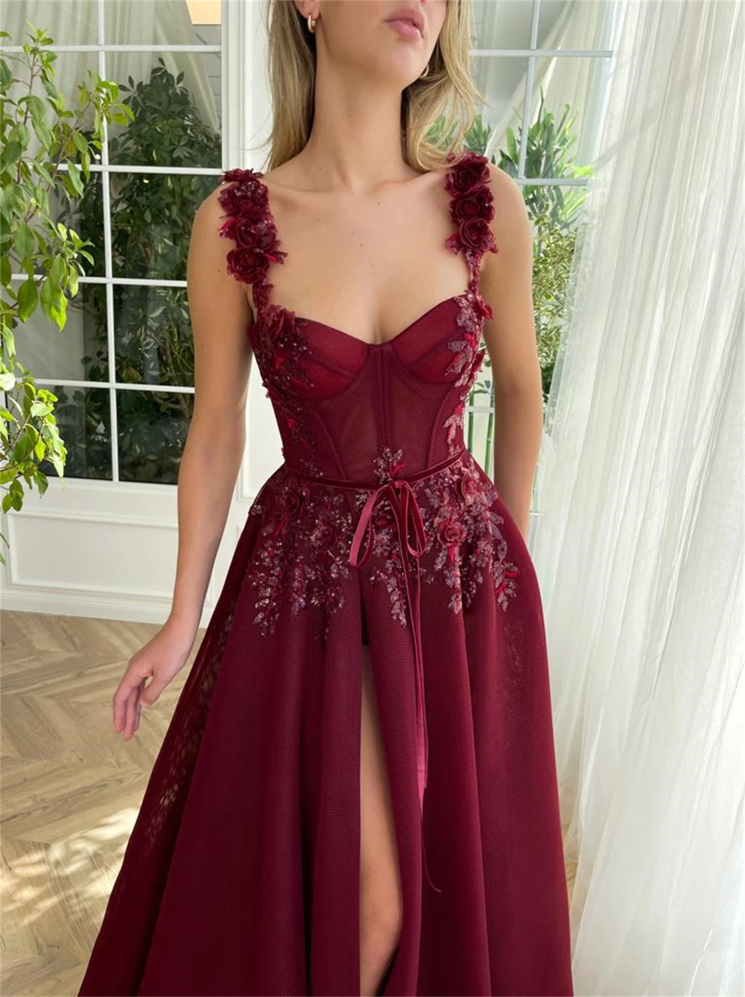 Aileen Line A Women\'s Evening Dress Party Evening Elegant Luxury Celebrity Claret Ball Gown Gala Dresses Woman 2024 for Party