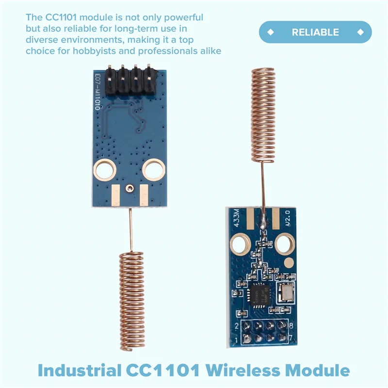 Excellent-2Pcs CC1101 Wireless Module 433Mhz Distance Transmission Board Wireless Transceiver Module