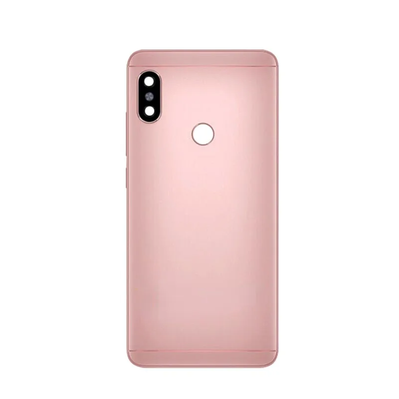 Boîtier arrière pour Xiaomi Redmi Note 5 Pro, couvercle de batterie arrière, pièces de rechange avec objectif d\'appareil photo, touche latérale