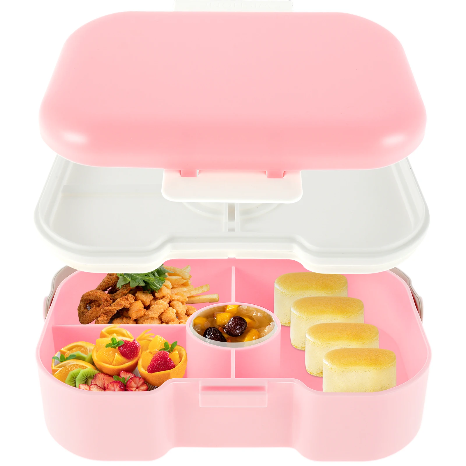 1300ML Portable Lunch Box For Girls School Plastic Picnic Bento Box Microwave Food Box With 5 Compartments Storage Containers