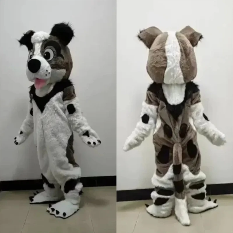 

Cosplay Costumes Long Fur Furry Husky Dog Fox Fursuit Wolf Mascot Advertising Event Costume Party Anime Shows Adult Props
